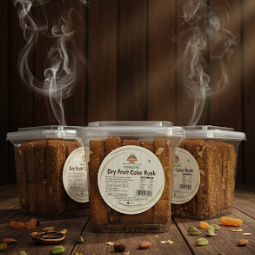 Eggless Dry Fruits Rusk